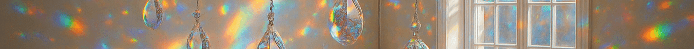 crystal suncatchers casting rainbows