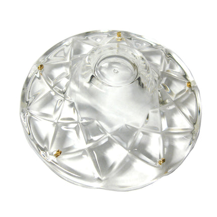 Crystal Bobeche 4 1/4 inches Clear with No Center Hole, 5 Chrome Pins