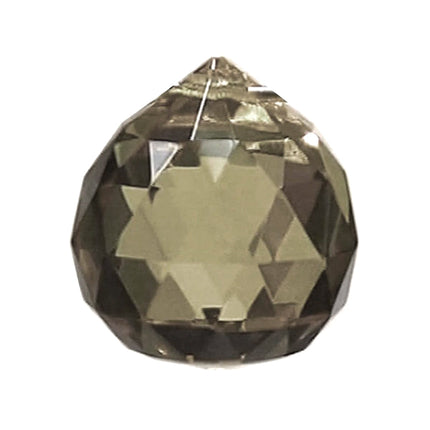 Faceted Ball Crystal 30mm Antique Prism with One Hole on Top
