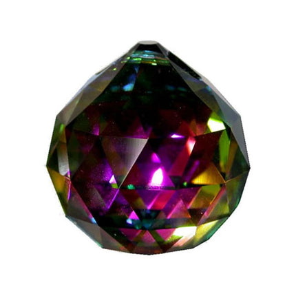 Faceted Ball Crystal 30mm Vitrail Prism with One Hole on Top
