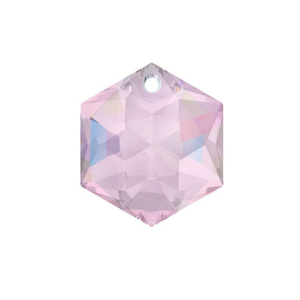 Swarovski Strass crystal 14mm Rosaline Hexagon Star prism with One Hole