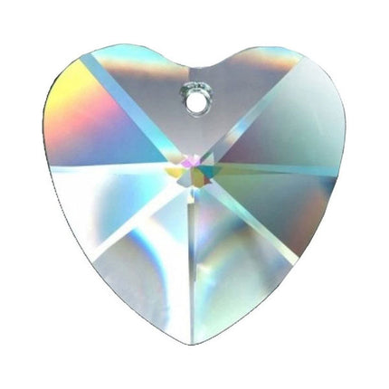 Crystal Heart 40mm Clear Prism with One Hole on Top