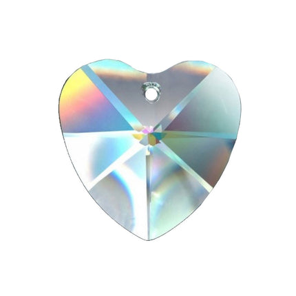 Crystal Heart  Prism 14mm Clear Crystal with One Hole on Top