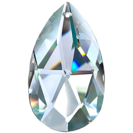 Almond Crystal 4 inches Clear Prism with One Hole on Top