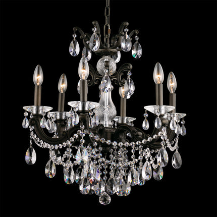 Crystal Chandelier W:24" x H:27" Genuine Magnificent Crystal Prisms 6 Lights-CrystalPlace
