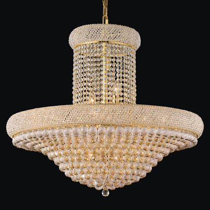 Crystal Chandelier W:28" x H:28" Genuine Magnificent Crystal Prisms 21 Lights-CrystalPlace