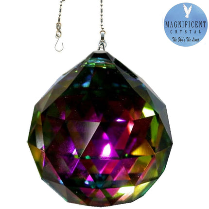 Crystal Suncatcher 70mm Vitrail Faceted Ball Prism Magnificent Brand