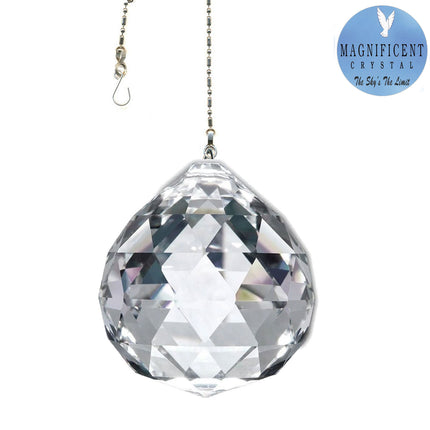 Crystal Suncatcher 40mm Clear Faceted Ball Prism Magnificent Brand