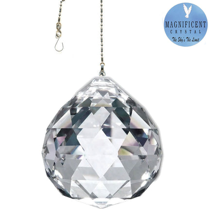 Crystal Suncatcher 50mm Clear Faceted Ball Prism Magnificent Brand