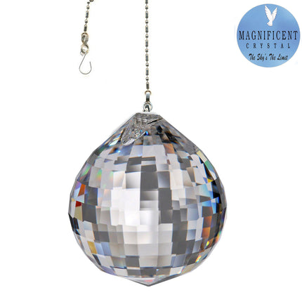 Crystal Suncatcher 40mm Clear Extra Faceted Ball Prism Magnificent Brand