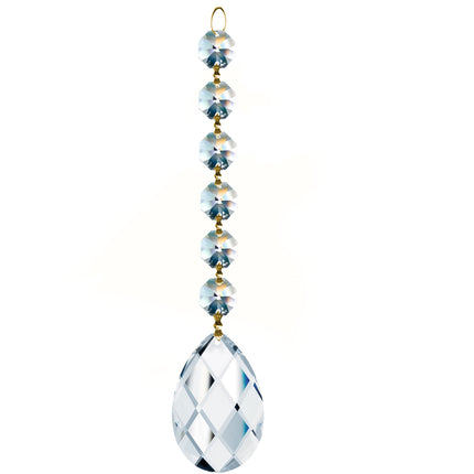 Magnificent Crystal Classic Almond Prism 1.5-inches Clear, 6 Crystal Beads