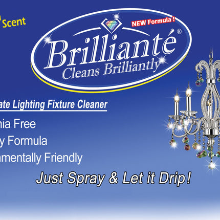 Brilliante Crystal Cleaner just spray & let it drip 