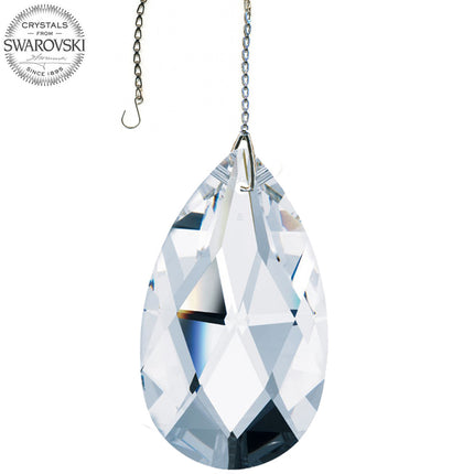 Crystal Suncatcher Almond Prism 3-inch Swarovski Strass Clear