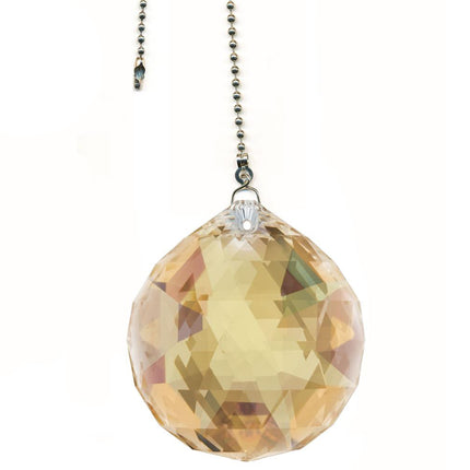 Crystal Fan Pulls Swarovski Strass crystal 40mm Topaz Ball Prism