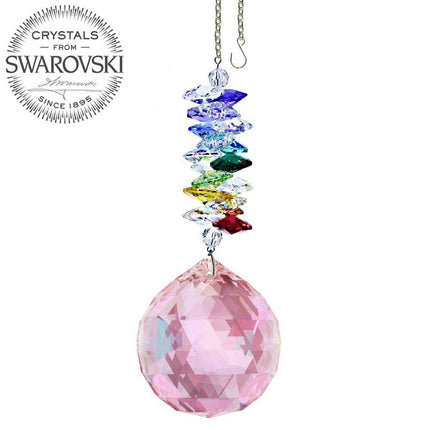 Crystal Ornament Suncatcher Rosaline Crystal Ball Rainbow Maker Made with Swarovski crystals
