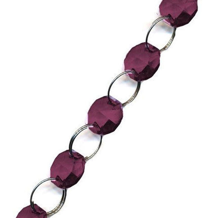 Magnificent Crystal Garland Amethyst 40 inch Strand with Rings