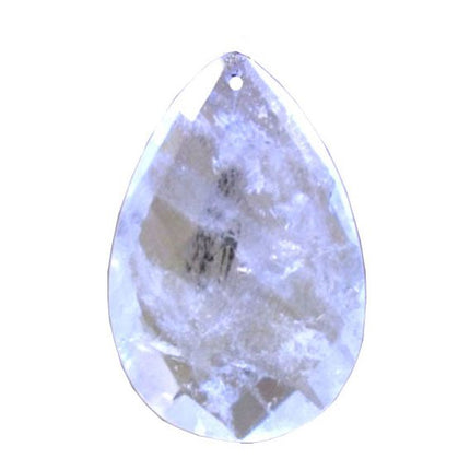 Brazilian Quartz 3-inch Faceted Almond Clear Rock Crystal Prism
