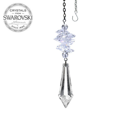 Crystal Suncatcher 3.5-inch Ornament crystal Icicle prism Clear Rainbow Maker Made with Swarovski crystals