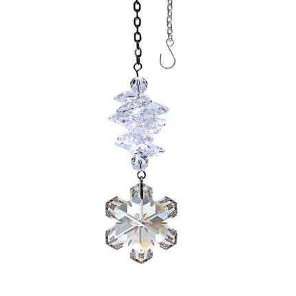 Crystal Ornament Swarovski Prisms Clear Crystal Suncatcher Snowflake Rainbow Maker Amazing Brilliance