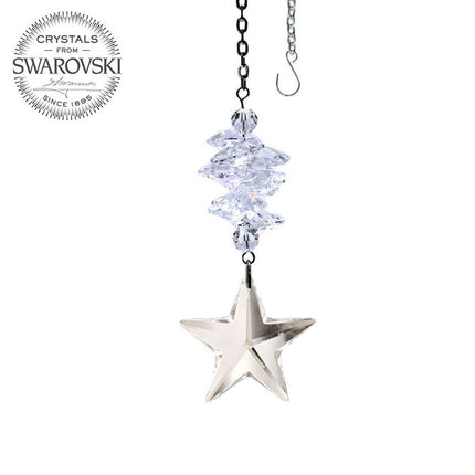 Crystal Suncatcher 3.5-inch Ornament Star prism Clear Rainbow Maker Made with Swarovski crystals