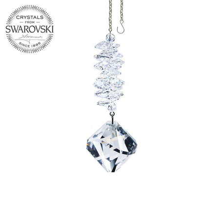 Crystal Ornament 5-inch Suncatcher Swarovski Clear Ball Form Prism Made with Swarovski crystals