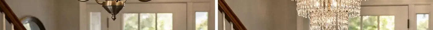 Entryway Chandelier Crystal Upgrade Example