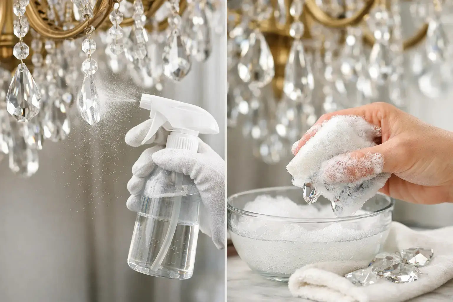 Crystal Cleaner vs Soap Water for Chandeliers