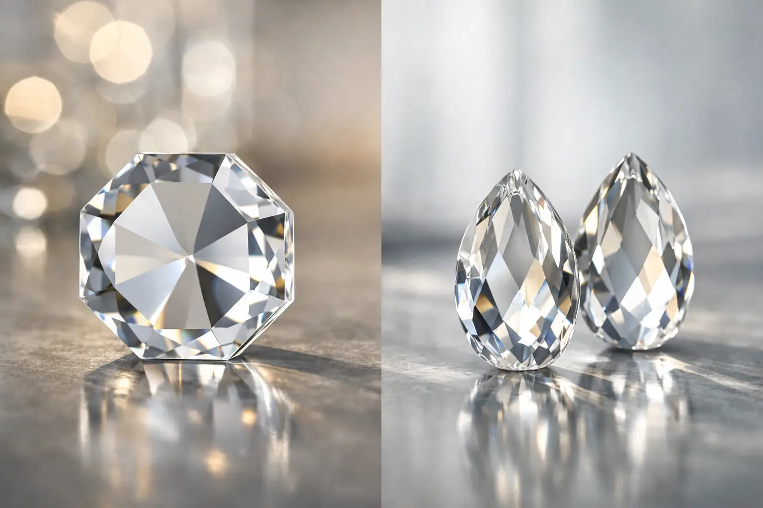 Crystal Octagon vs Almond Prisms