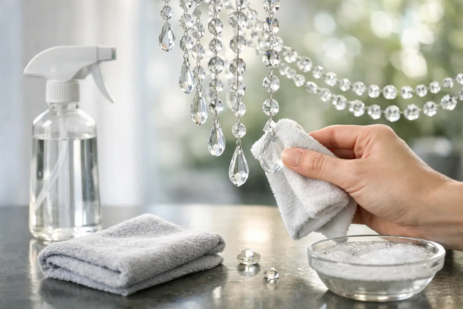 How to Clean Crystal Garlands Without Dulling Them