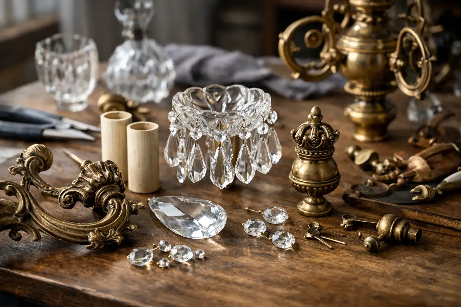 Vintage Chandelier Restoration Parts Example