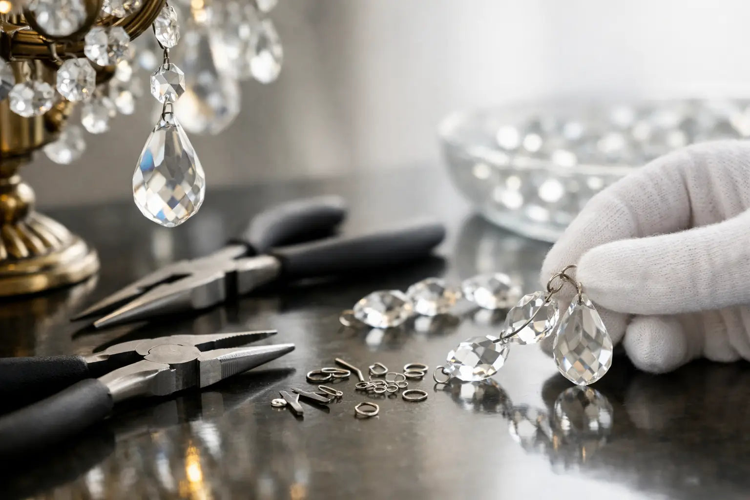 Chandelier Crystal Connectors for Repairs