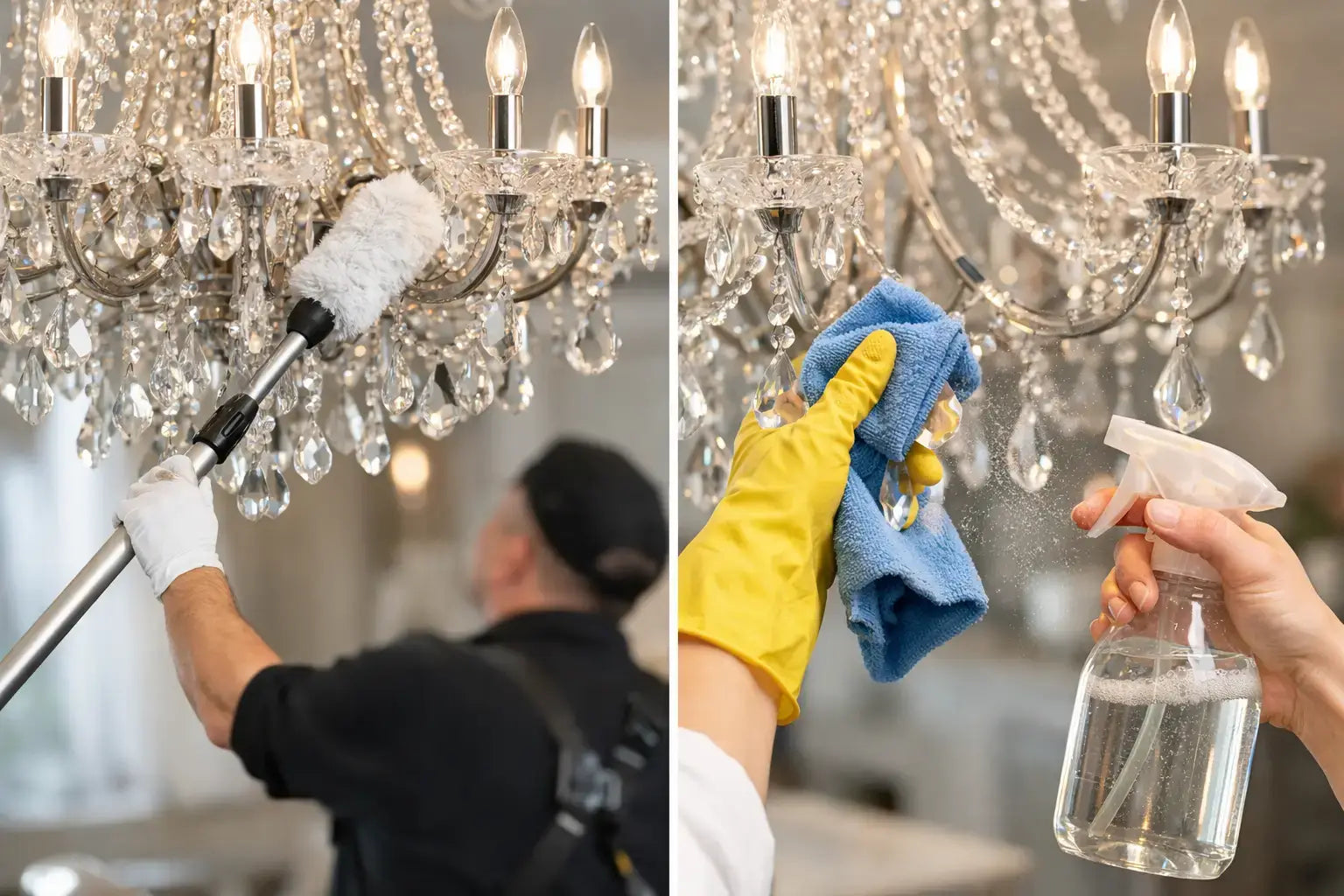 Brilliante Cleaner vs DIY Chandelier Cleaning