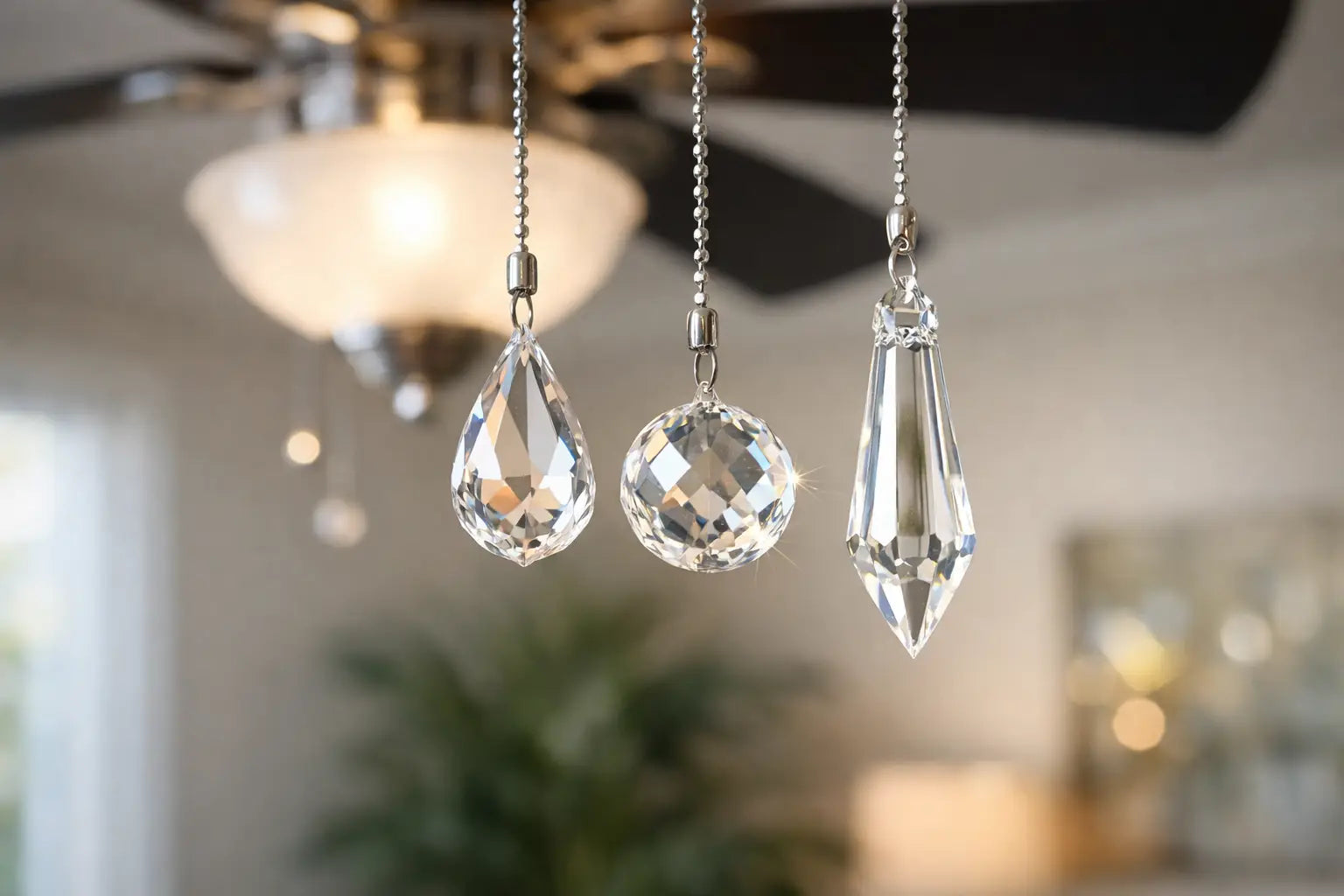 Crystal Fan Pull Chain Accessories That Shine