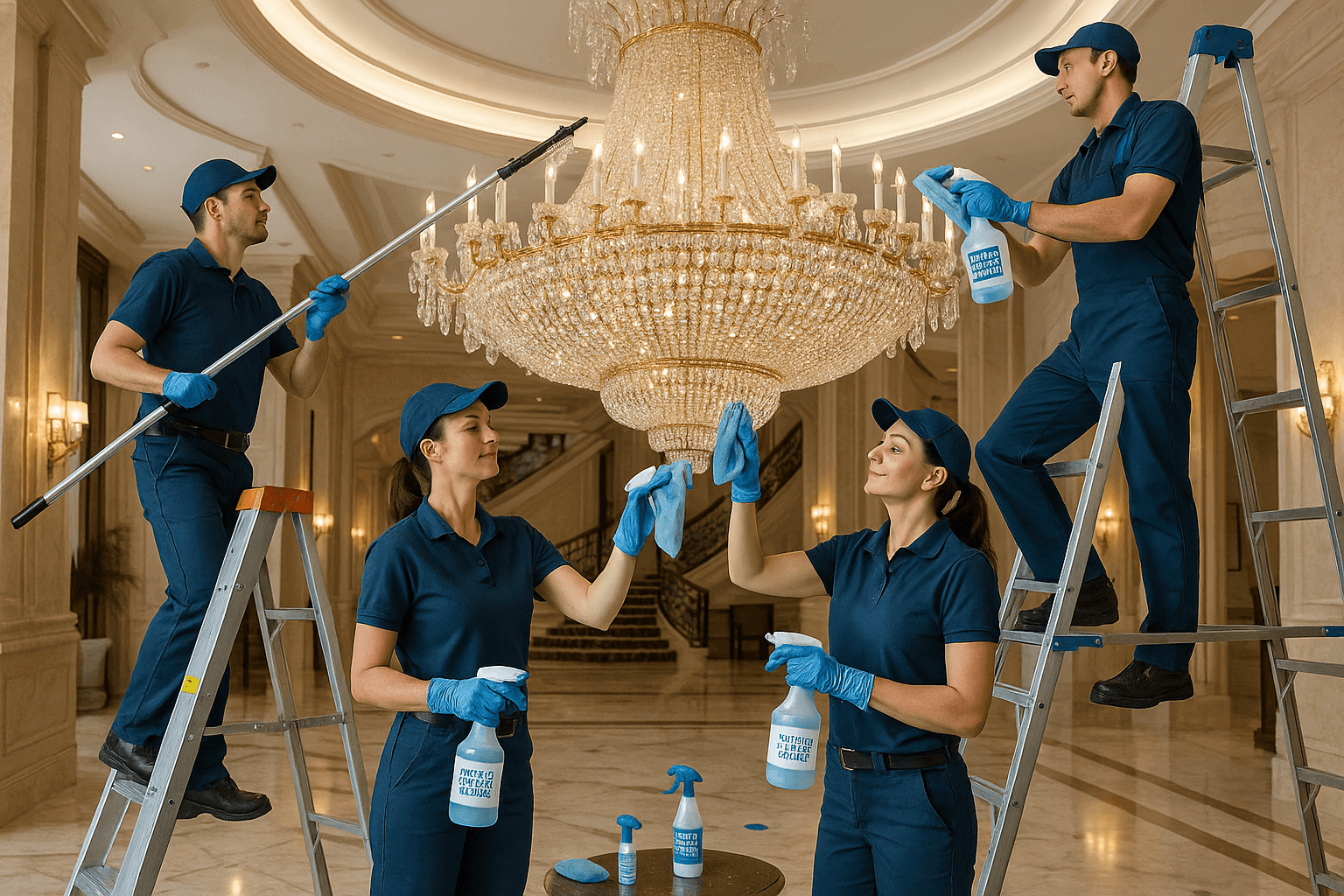 Professional Crystal Chandelier Cleaning Solutions for Large Commercial Venues