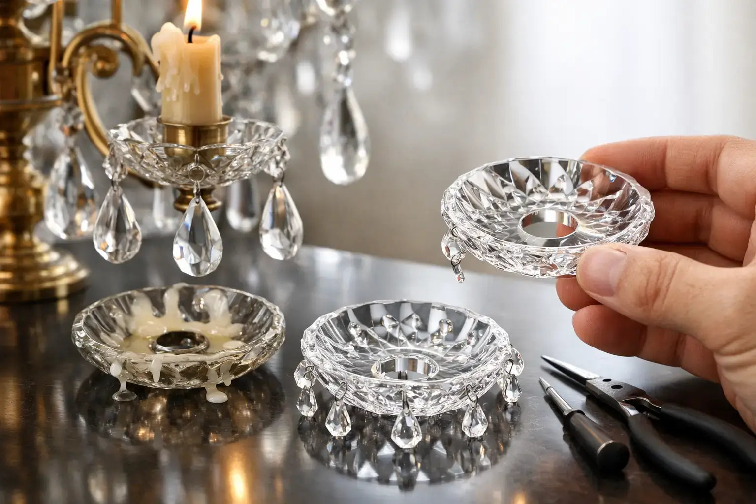 Crystal Bobeche Drip Pan Replacement Guide