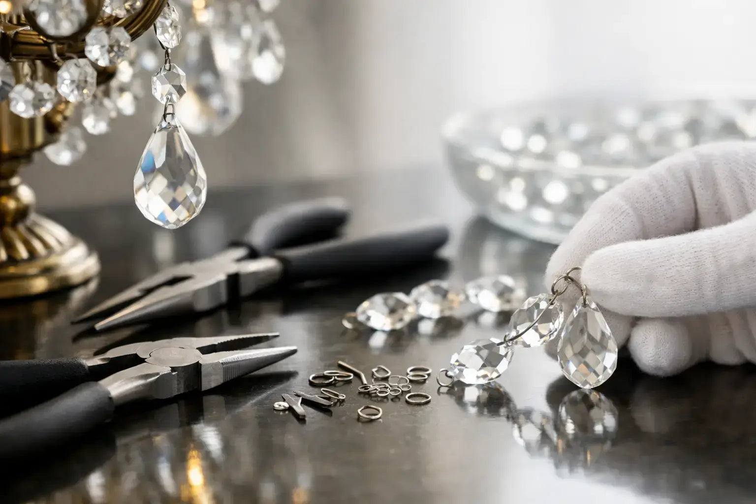 Chandelier Crystal Connectors for Repairs