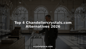 Businessman exploring chandelier crystal showroom