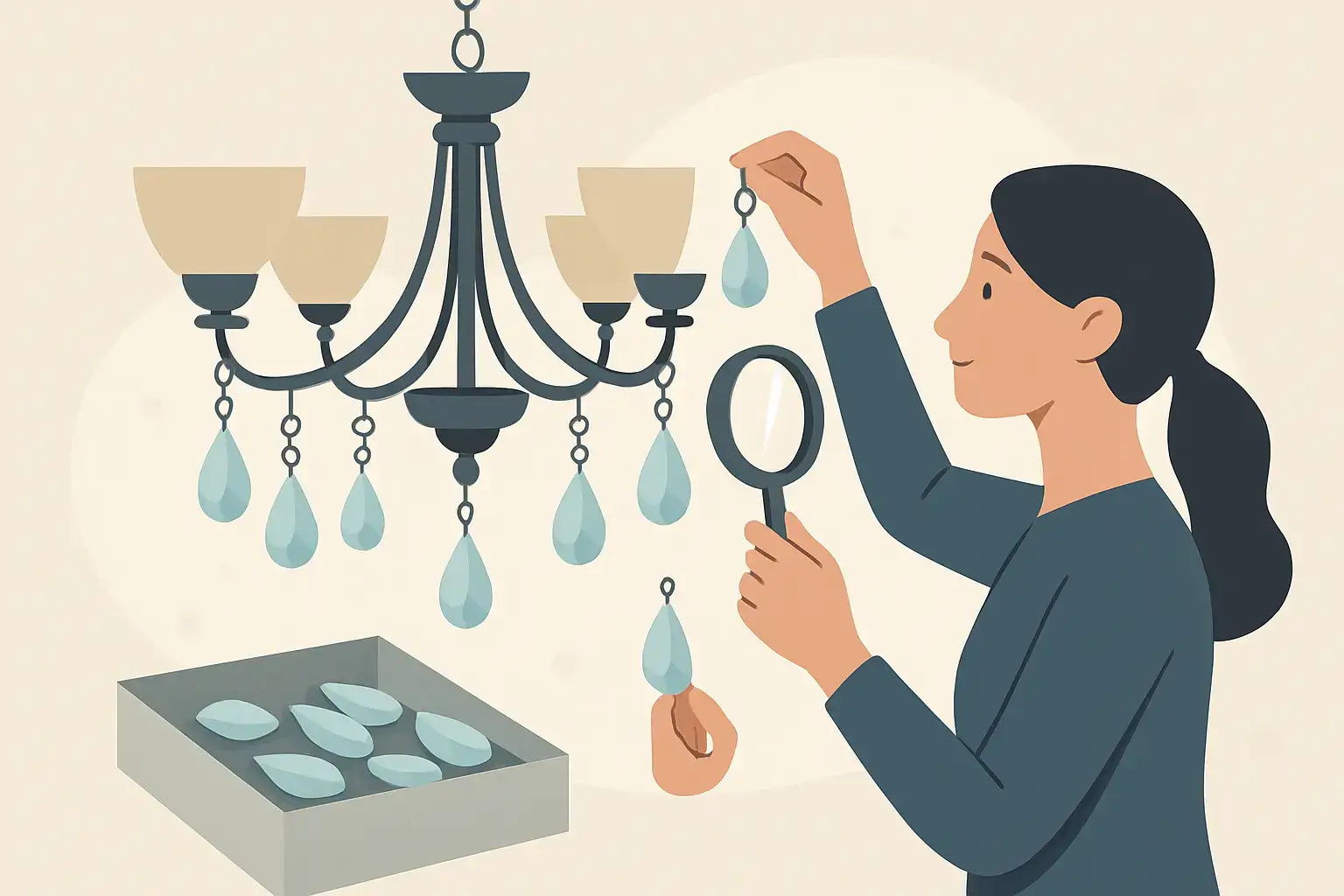 Replace Chandelier Crystals Without Guesswork