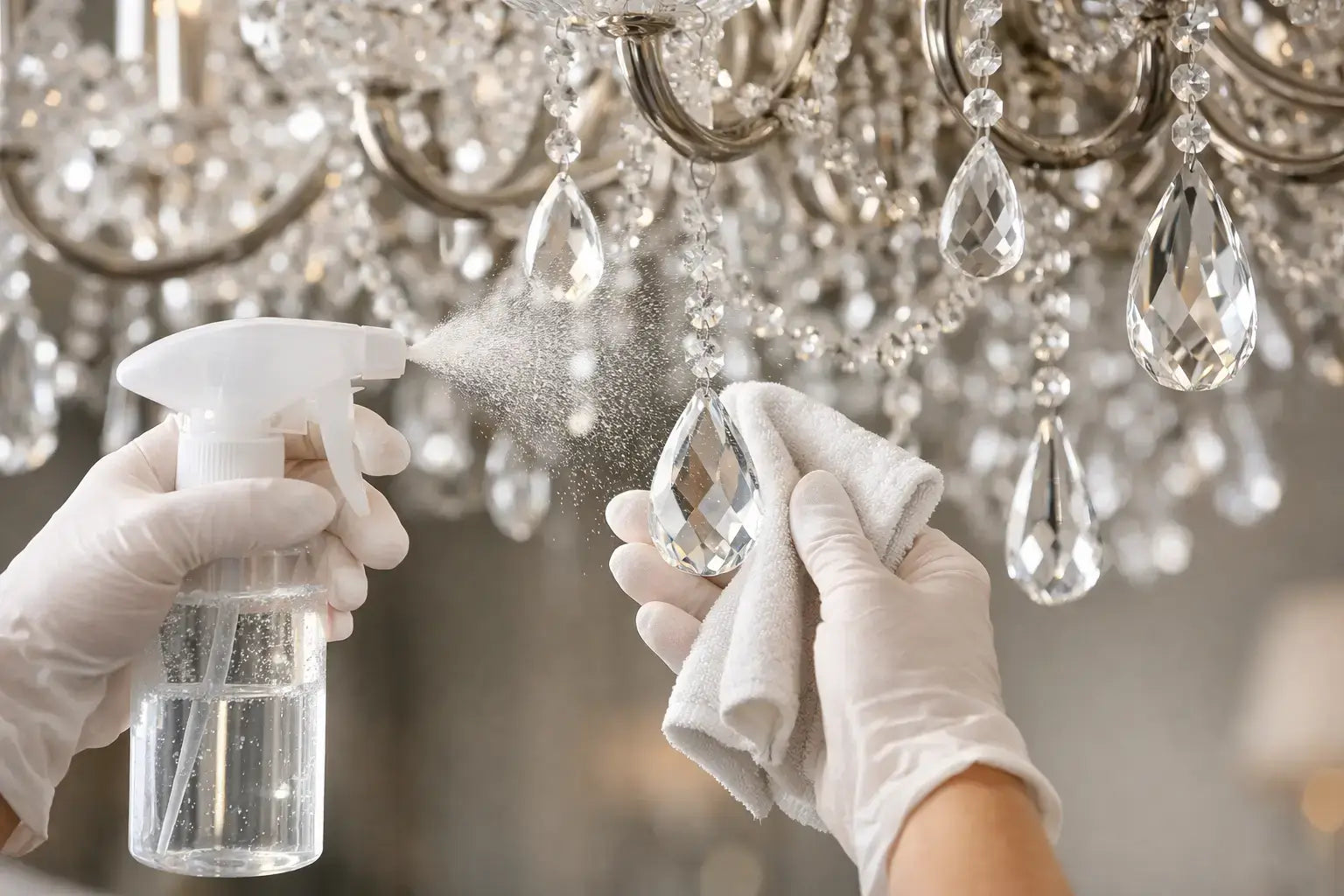 Crystal Cleaner for Chandeliers and Prisms