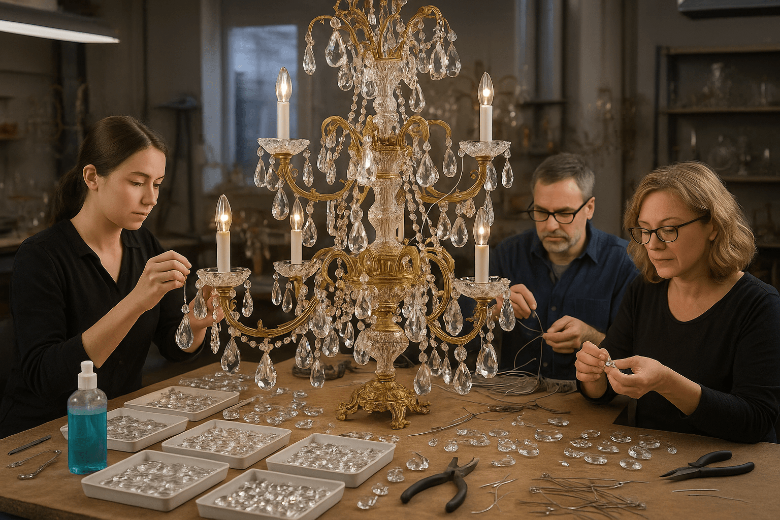 Replacement crystals for chandeliers