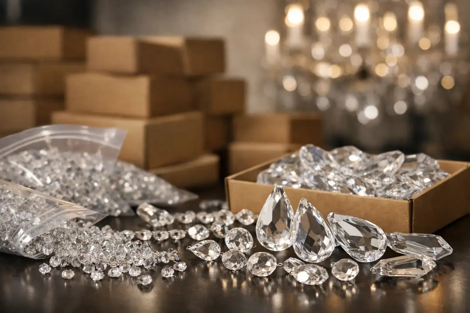 Bulk Chandelier Crystals for Contractors