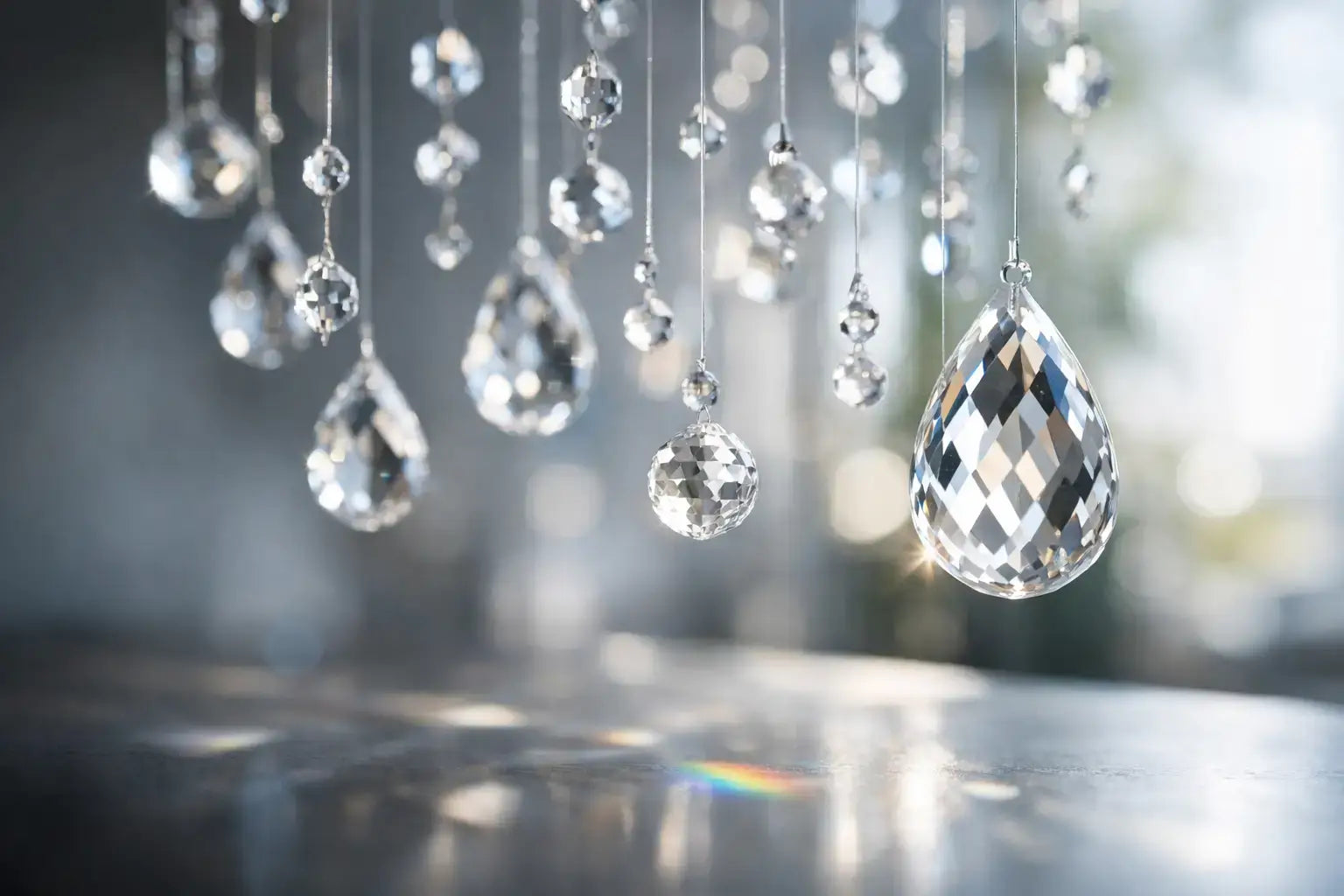 Hanging Crystals That Transform Light