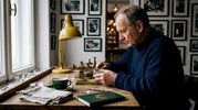 Historical crystal craftsman shaping Swarovski crystal