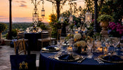 Elegant ballroom with crystal chandeliers