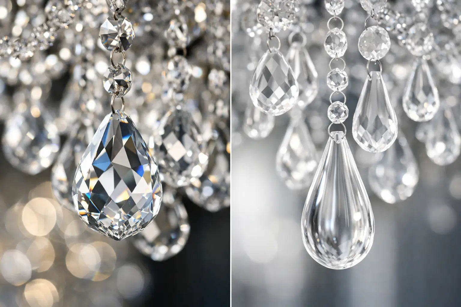 Crystal Prisms vs Acrylic for Chandeliers