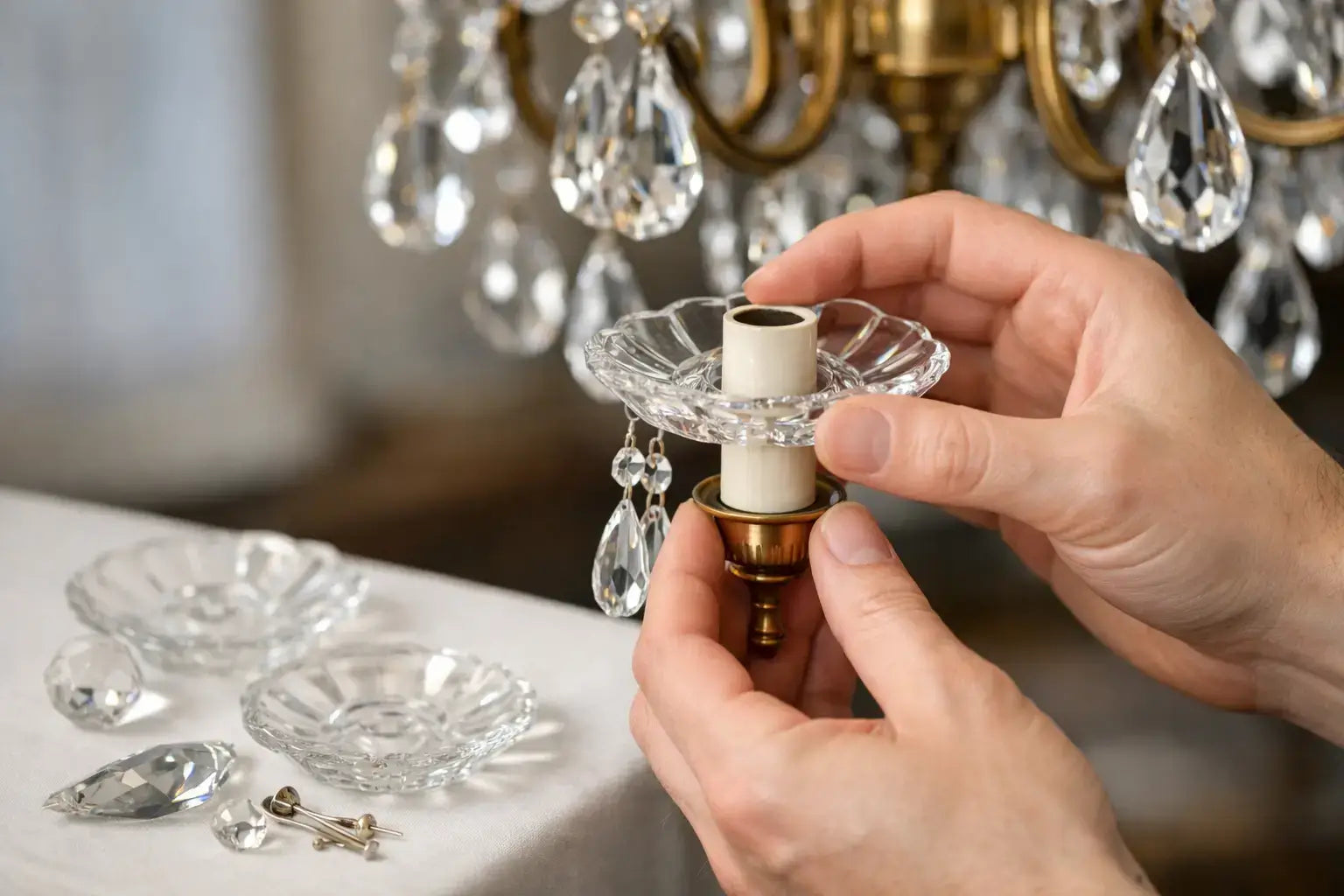 How to Install Chandelier Bobeche Plates