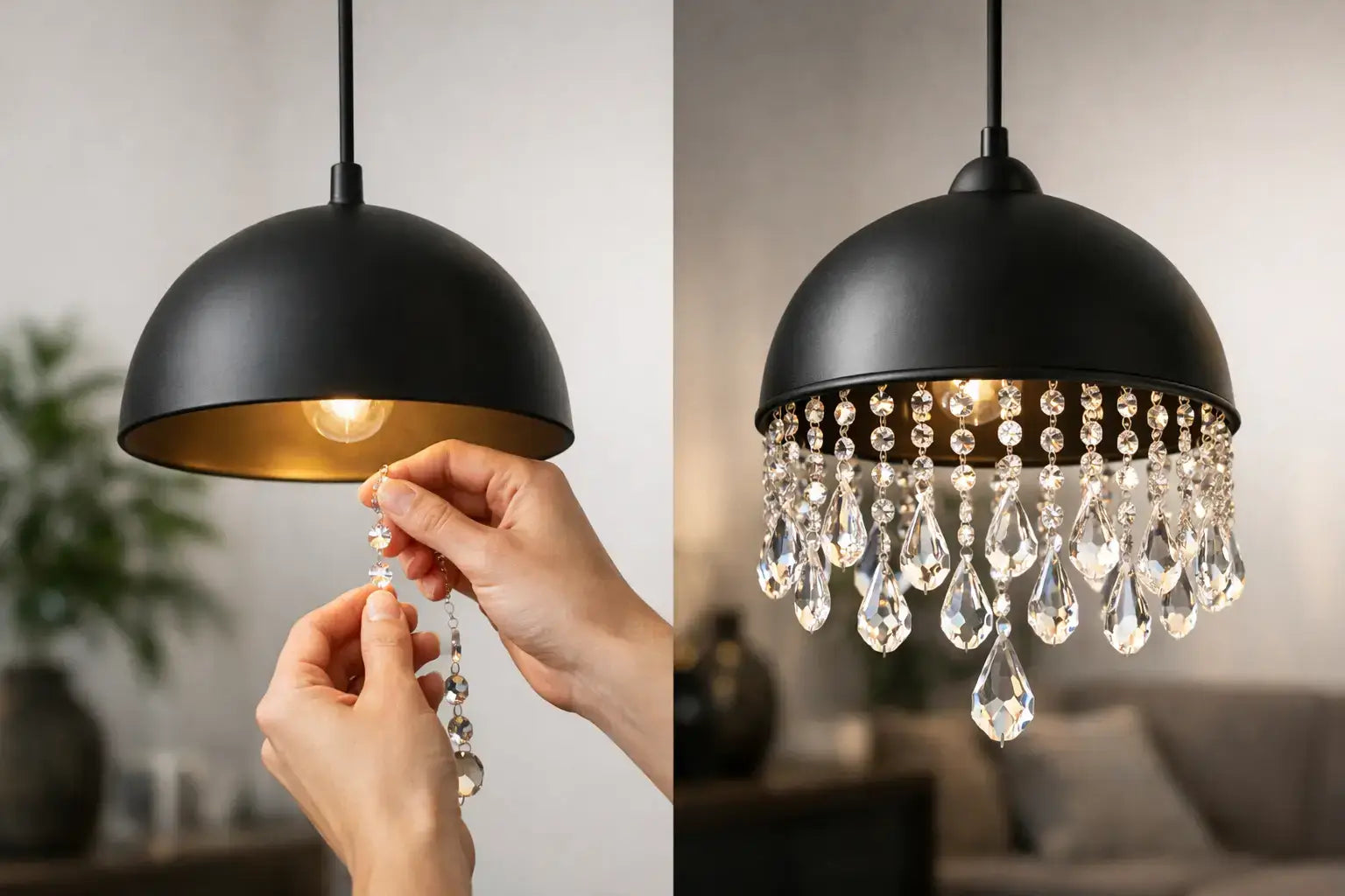 How to Upgrade Pendant Light With Crystals