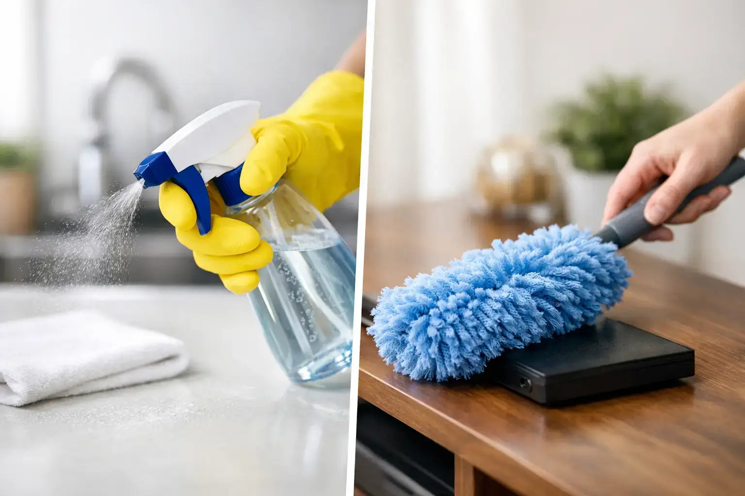 Brilliante Cleaner vs Microfiber Dusting