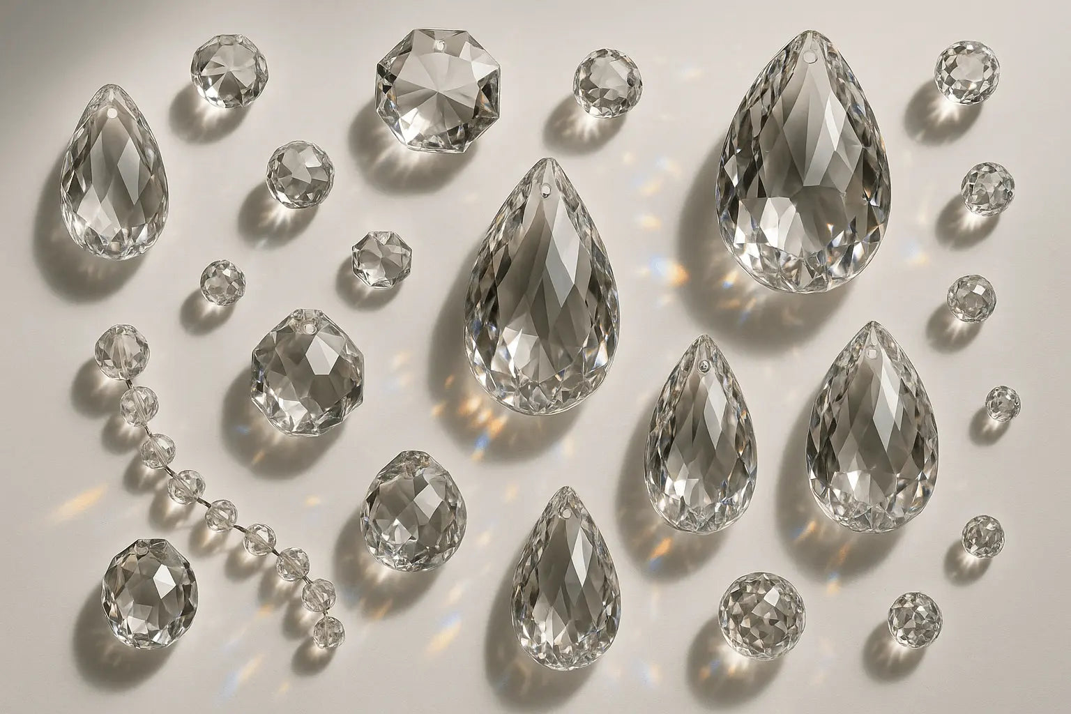 CrystalPlace collection with premium chandelier crystals and Swarovski prisms