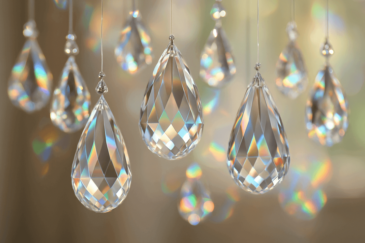 crystal drops prisms 